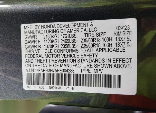 7FARS3H75PE004288 2023 2023 Honda CR-V- Ex-L 2Wd 9