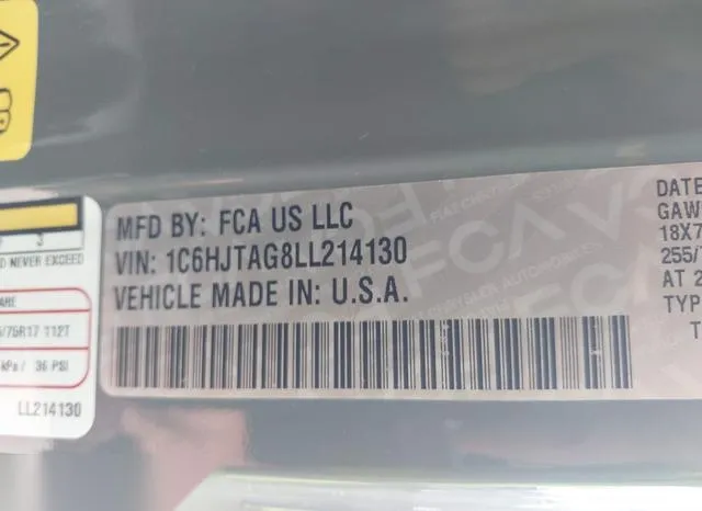 1C6HJTAG8LL214130 2020 2020 Jeep Gladiator- Altitude 4X4 9