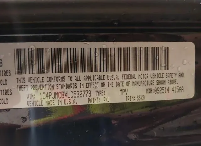 1C4PJMCBXLD532773 2020 2020 Jeep Cherokee- Latitude 4X4 9