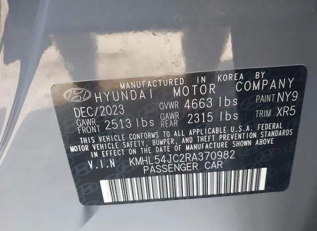 KMHL54JC2RA370982 2024 2024 Hyundai Sonata- N Line 9