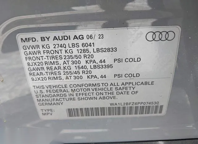 WA1L2BFZ6PP074530 2023 2023 Audi Q4 E-Tron- Premium Plus 50  9