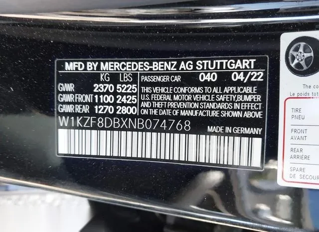 W1KZF8DBXNB074768 2022 2022 Mercedes-Benz E 350 9