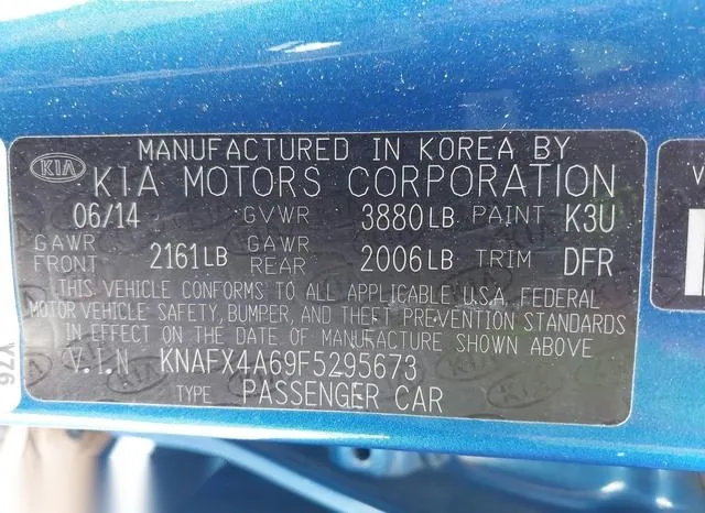 KNAFX4A69F5295673 2015 2015 KIA Forte- LX 9