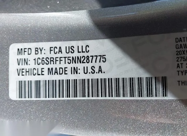 1C6SRFFT5NN287775 2022 2022 RAM 1500- Big Horn  4X4 5-7 Box 9