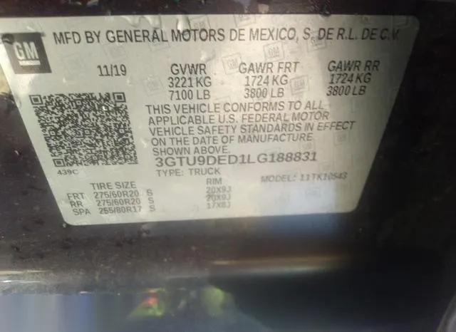 3GTU9DED1LG188831 2020 2020 GMC Sierra- 1500 9