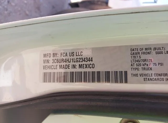 3C6UR4HJ1LG234344 2020 2020 RAM 2500- Tradesman  4X2 8- Box 9