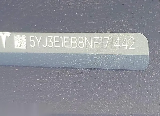 5YJ3E1EB8NF171442 2022 2022 Tesla Model 3- Long Range Dual M 9