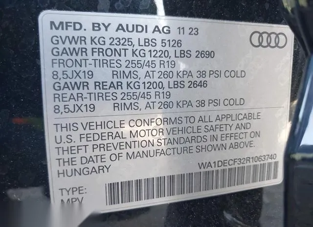 WA1DECF32R1063740 2024 2024 Audi Q3- Premium 45 Tfsi S Line  9