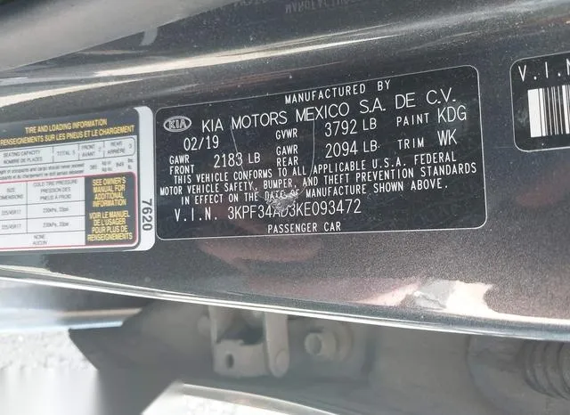 3KPF34AD3KE093472 2019 2019 KIA Forte- S 9