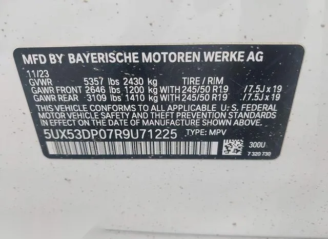 5UX53DP07R9U71225 2024 2024 BMW X3- Xdrive30I 9