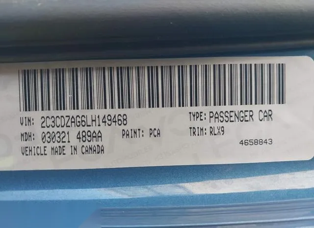 2C3CDZAG6LH149468 2020 2020 Dodge Challenger- Sxt 9