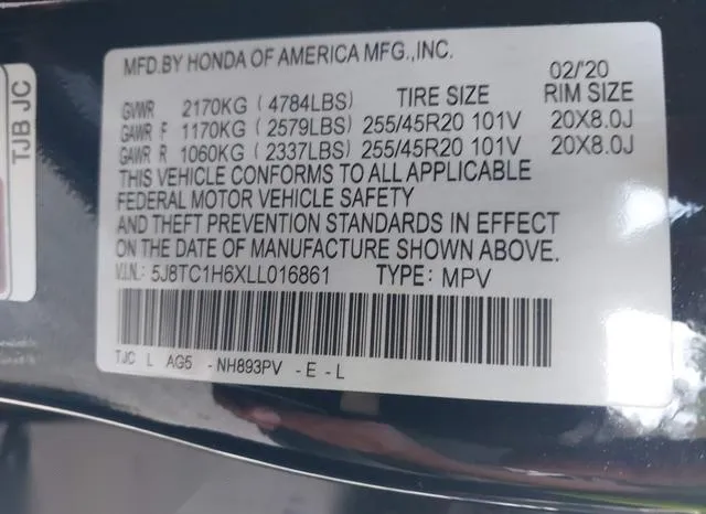 5J8TC1H6XLL016861 2020 2020 Acura RDX- A-Spec Package 9