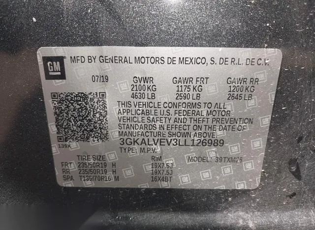 3GKALVEV3LL126989 2020 2020 GMC Terrain- Awd Slt 9