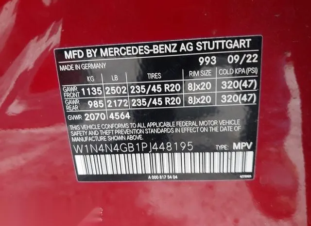 W1N4N4GB1PJ448195 2023 2023 Mercedes-Benz GLA 250 9