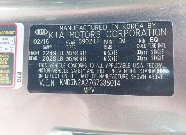 KNDJN2A27G7338014 2016 2016 KIA Soul 9