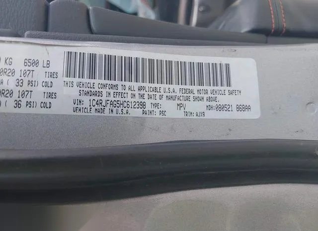 1C4RJFAG5HC612398 2017 2017 Jeep Grand Cherokee- 75Th Anniv 9