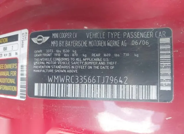 WMWRC33566TJ79642 2006 2006 Mini Cooper 9