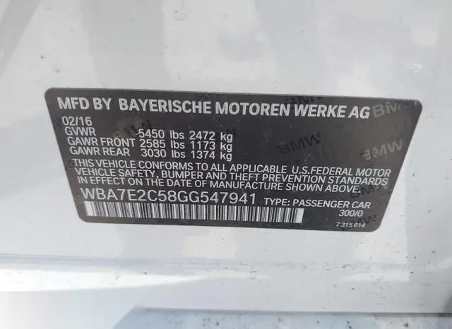 WBA7E2C58GG547941 2016 2016 BMW 7 Series- 740I 9