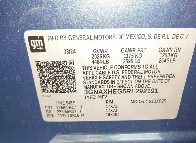 3GNAXHEG5RL292191 2024 2024 Chevrolet Equinox- Fwd Ls 9