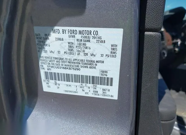 1FMCU03168KB75290 2008 2008 Ford Escape- Xlt 9