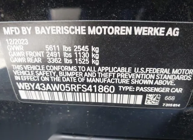 WBY43AW05RFS41860 2024 2024 BMW I4- Edrive35 9