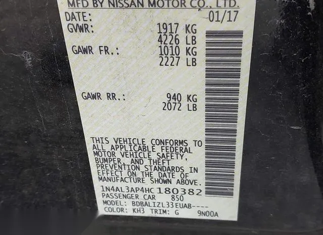 1N4AL3AP4HC180382 2017 2017 Nissan Altima- 2-5 SV 9