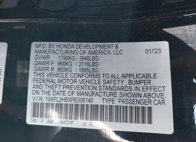 19XFL2H8XPE006140 2023 2023 Honda Civic- Sport 9