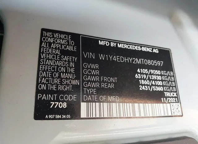 W1Y4EDHY2MT080597 2021 2021 Mercedes-Benz Sprinter 2500- Hig 9