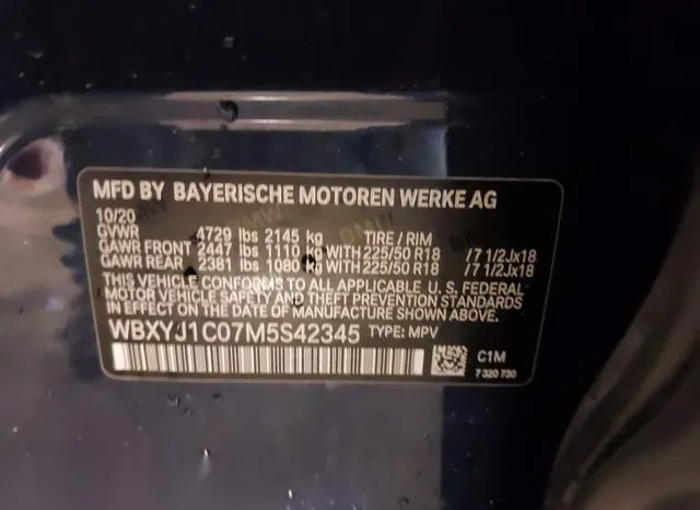 WBXYJ1C07M5S42345 2021 2021 BMW X2- Xdrive28I 9