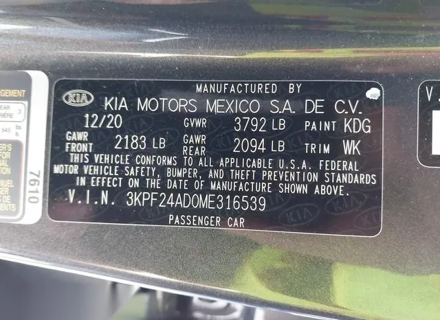 3KPF24AD0ME316539 2021 2021 KIA Forte- Lxs 9