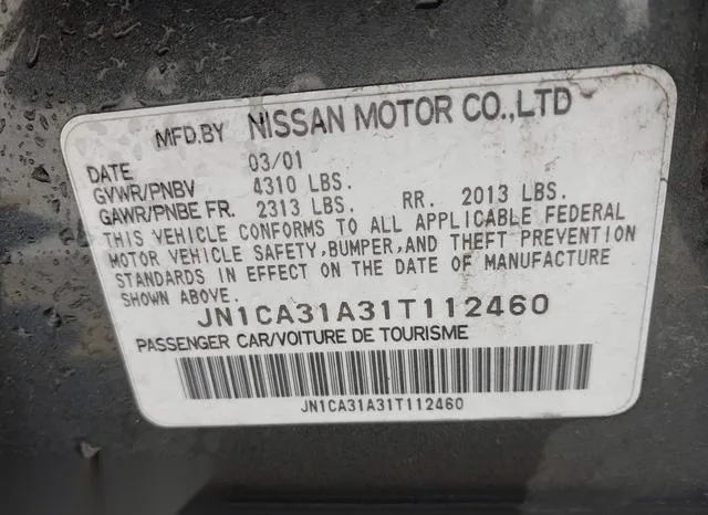 JN1CA31A31T112460 2001 2001 Nissan Maxima- SE 9