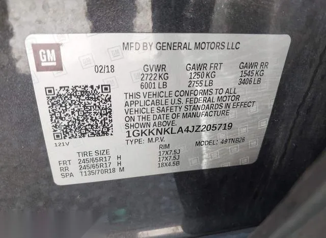 1GKKNKLA4JZ205719 2018 2018 GMC Acadia- Sle-1 9