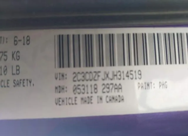 2C3CDZFJXJH314519 2018 2018 Dodge Challenger- 392 Hemi Scat 9