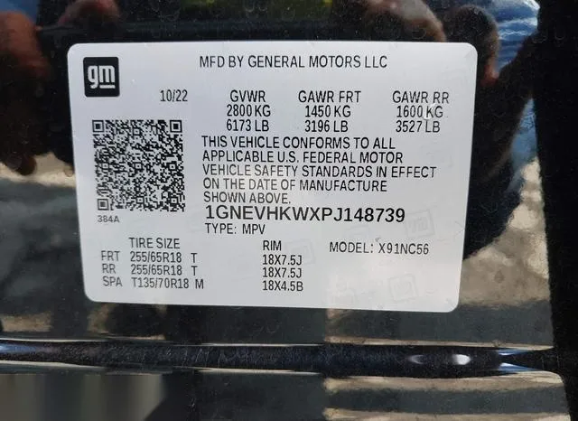 1GNEVHKWXPJ148739 2023 2023 Chevrolet Traverse- Awd Lt Leather 9