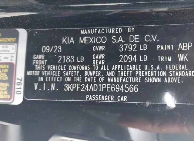 3KPF24AD1PE694566 2023 2023 KIA Forte- Lxs 9