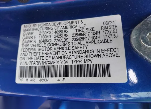 7FARW1H7XME016134 2021 2021 Honda CR-V- 2Wd Special Edition 9