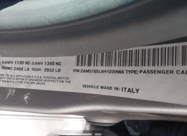 ZAM57XSL9H1220966 2017 2017 Maserati Ghibli 9