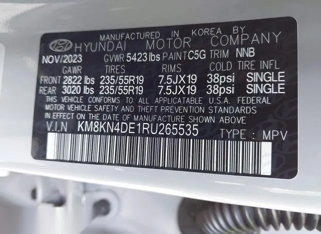 KM8KN4DE1RU265535 2024 2024 Hyundai Ioniq 5- Sel 9