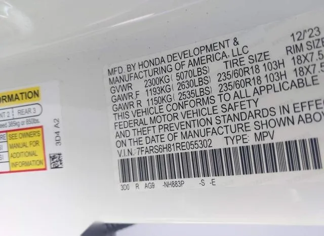 7FARS6H81RE055302 2024 2024 Honda CR-V- Hybrid Sport-L 9