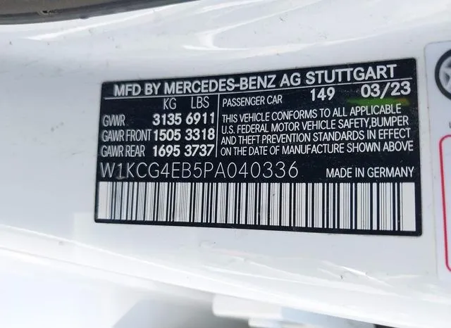 W1KCG4EB5PA040336 2023 2023 Mercedes-Benz EQS 580- 4Matic 9