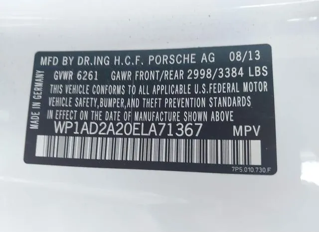 WP1AD2A20ELA71367 2014 2014 Porsche Cayenne- Gts 9