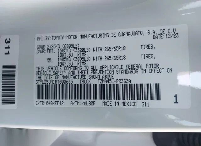 3TYLB5JN1RT000635 2024 2024 Toyota Tacoma- Trd Sport 9