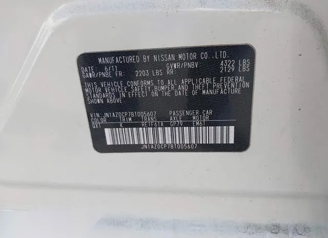 JN1AZ0CP7BT005607 2011 2011 Nissan Leaf- SL 9