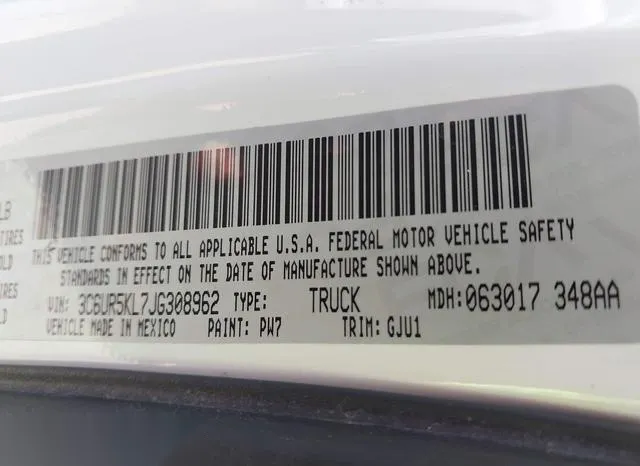 3C6UR5KL7JG308962 2018 2018 RAM 2500- Laramie  4X4 8- Box 9