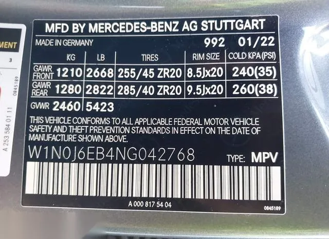 W1N0J6EB4NG042768 2022 2022 Mercedes-Benz Amg Glc 43- 4Matic 9