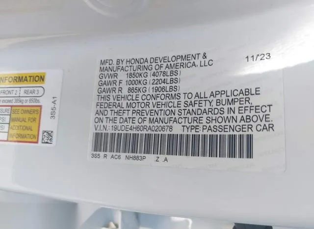 19UDE4H60RA020678 2024 2024 Acura Integra- A-Spec Technology 9