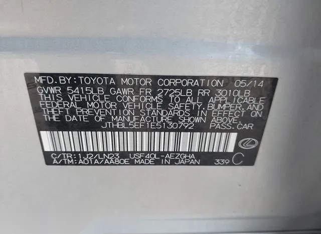 JTHBL5EF1E5130792 2014 2014 Lexus LS- 460 9