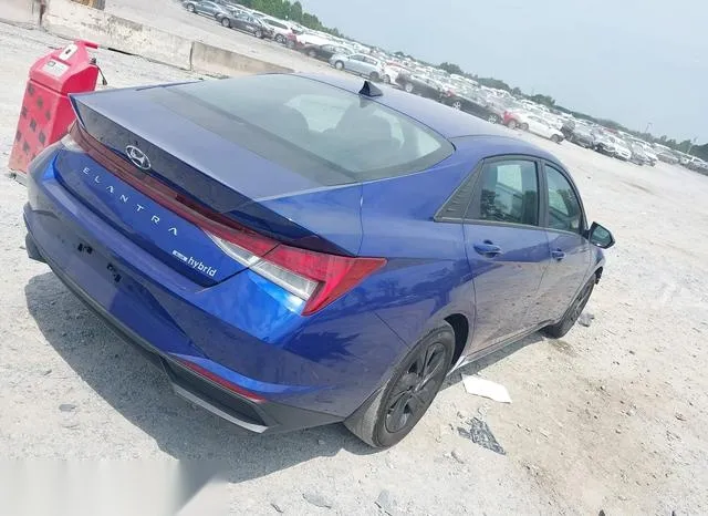 KMHLM4AJ4PU054531 2023 2023 Hyundai Elantra- Hybrid Blue 4