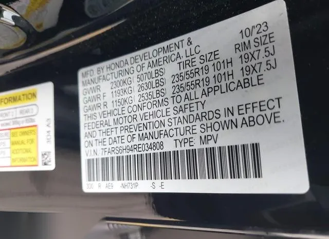 7FARS6H94RE034808 2024 2024 Honda CR-V- Hybrid Sport Touring 9