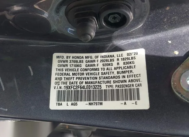 19XFC2F64LE013225 2020 2020 Honda Civic- LX 9